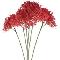 položky Bezové červené umělé květiny do podzimní kytice 52cm 6ks