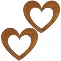 položky Srdce rez dekorativní srdce zahradní kov 15cm 6ks