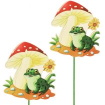 položky Dekorační špunty dřevěné květinové špunty dekorace žába 6,5cm 18ks