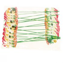 položky Dekorační zátka dřevěná květinová zátka dekorace žába 6,5cm 18 ks