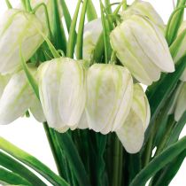 položky Fritillaria bílá kostkovaná tabule květina umělé květiny 38cm 6 ks