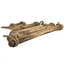 položky Nástěnná dekorace vánoční stromeček dřevěná boho dekorace flambovaná 50×65cm