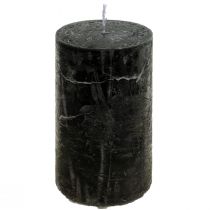 položky Černé svíčky jednobarevné sloupové svíčky 50x100mm 4 ks