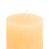 položky Svíčky Apricot Light Jednobarevné sloupové svíčky 60×80mm 4ks