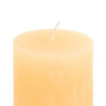 položky Svíčky Apricot Light Jednobarevné sloupové svíčky 60×80mm 4ks