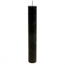 položky Kuželové svíčky barvené černé svíčky 34×240mm 4 ks