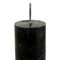 položky Kuželové svíčky barvené černé svíčky 34×240mm 4 ks