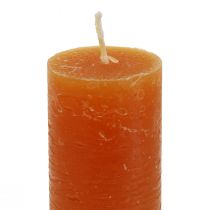 položky Kuželové svíčky tmavě oranžové jednobarevné Sunset 34x240mm 4ks