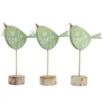 položky Ozdobná dekorace na stůl ptáček Velikonoční dřevěná dekorace dekorativní figurka 24,5cm 3 kusy