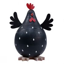 položky Dekorativní kuře černá dřevěná dekorace slepice Velikonoční dekorace dřevo V13cm
