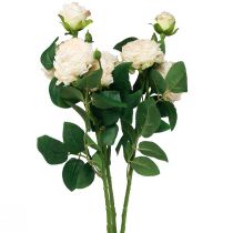 položky Umělé růže krémové Artificial Roses Dry Look 53cm 3ks