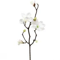 Umělý květ magnólie větev magnólie umělá bílá 58cm