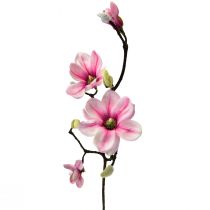 Umělý květ magnólie větev magnólie umělá růžová 59cm