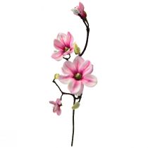 položky Umělý květ Magnolie Větev Magnolia Umělá růžová 59cm 3ks