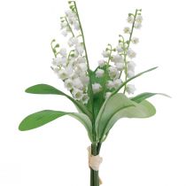 položky Dekorativní konvalinka umělé jarní květiny bílé 31cm 3 ks