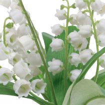 položky Dekorativní konvalinka umělé květiny bílá pružina 31cm 3ks