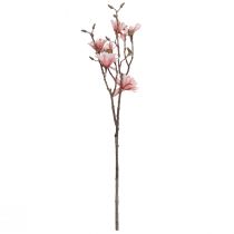 položky Větev magnólie se 6 květy umělá magnólie lososová 84cm