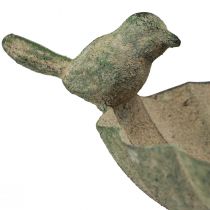 položky Dekorativní ptačí mísa do vany kovová antická zelená 21×17×35,5cm