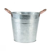 položky Květináč kbelík s uchy kovová dekorace Ø19cm V17cm