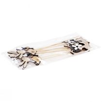 položky Květinová zátka Velikonoční zajíček černá bílá přírodní V9cm 12 ks