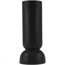 položky Keramická váza Černá moderní oválný tvar Ø11cm H25,5cm