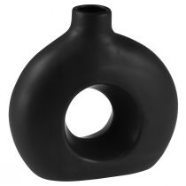 položky Váza Modern Ceramic Black Modern Oval 21×7×20cm