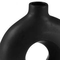 položky Váza Modern Ceramic Black Modern Oval 21×7×20cm