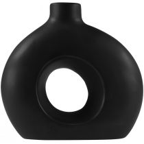 položky Váza Modern Ceramic Black Modern Oval 21×7×20cm