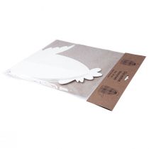 položky Dekorativní papírová dekorace kuřecí voštinová figurka bílá 28,5x15,5x30cm