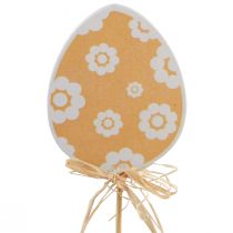 položky Velikonoční ozdoba na vajíčka, květinová zátka Velikonoční dřevo, velikonoční zátka 31,5cm 12ks