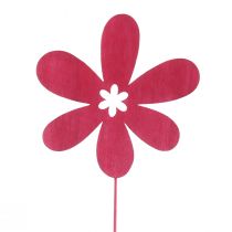 položky Jarní dekorace květinové špunty dřevěný květ 30,5cm 18ks