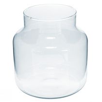 položky Skleněná váza Kulatá váza na květiny Velká 100% recyklované sklo V20 Ø17cm