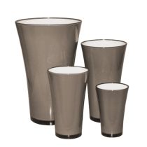 položky Váza &quot;Fizzy&quot; platinově šedá Ø13,5cm až Ø28,5cm 1 ks
