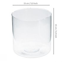 položky Skleněná váza skleněný válec váza na květiny skleněná dekorace V15cm Ø15cm