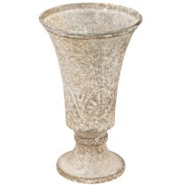 položky Starožitný kovový kalich, dekorativní pohár, vintage váza, Ø11cm, V17,5cm