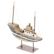 položky Dekorace lodi, námořní styl, dřevěná se stojanem, 20 cm