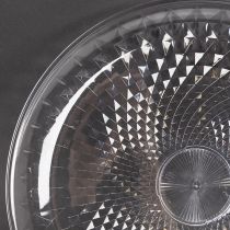 položky Dekorativní průhledná kulatá miska s nohou, 32 cm