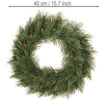 položky Umělý věnec z borových větviček s malými šiškami, 40 cm