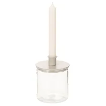 položky Skleněný držák na čajové svíčky, kulatý, čiré sklo, univerzální, 12 cm, 2 kusy
