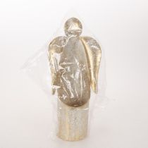 položky Svícen figurka anděla zlatá slavnostní dekorace 27cm