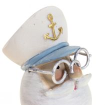 Námořní dekorace postava kapitán s brýlemi letní dekorace V11,5cm