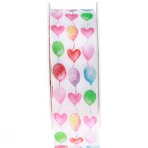 položky Dárková stuha barevné balónky narozeninová dekorace 40mm 15m