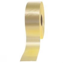 položky Curlingová stuha dárková stuha mašličková stuha světle žlutá 50mm 100m