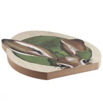 položky Velikonoční dekorace dřevěný zajíček dekorace přírodní barva 33cm×45cm