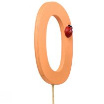 položky Číselné zátky narozeninové 0 květinové zátky dřevěné 27,5cm 16 ks