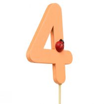 položky Číselné zátky narozeninové 4 květinové zátky dřevěné 27,5cm 16 ks