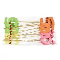 položky Číselné zátky narozeninové 5 květinové zátky dřevěné 27,5cm 16 ks