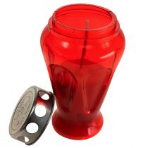 položky Náhrobní svíčky červené kapky smuteční světla Ø9cm V17cm 4 ks