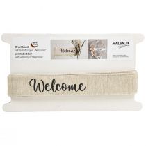 položky "Welcome" stuha dekorace na dveře ozdobná stuha na věnec dveří 30mm 7m