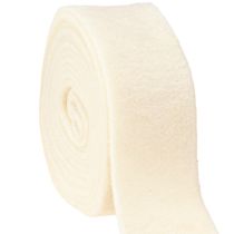 položky Plstěná stuha bílá 7,5 cm, 5 m